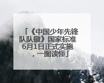 《中国少年先锋队队徽》国家标准6月1日正式实施，一图读懂