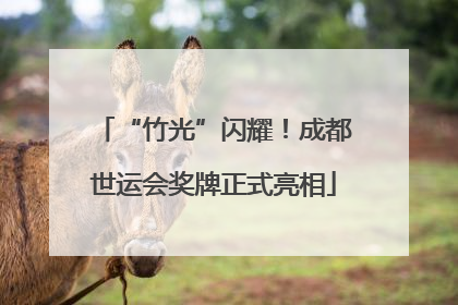 “竹光”闪耀！成都世运会奖牌正式亮相