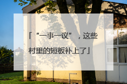 “一事一议”，这些村里的短板补上了