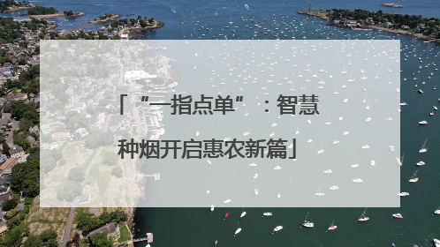 “一指点单”：智慧种烟开启惠农新篇
