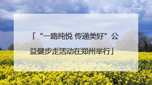 “一路纯悦 传递美好”公益健步走活动在郑州举行