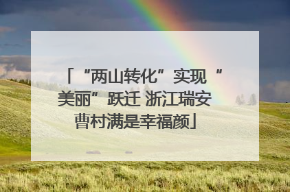 “两山转化”实现“美丽”跃迁 浙江瑞安曹村满是幸福颜