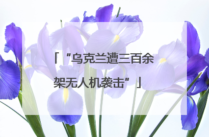 “乌克兰遭三百余架无人机袭击”