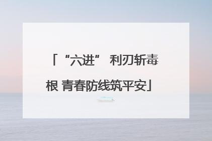 “六进” 利刃斩毒根 青春防线筑平安