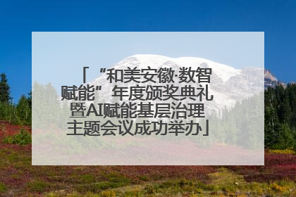“和美安徽·数智赋能”年度颁奖典礼暨AI赋能基层治理主题会议成功举办