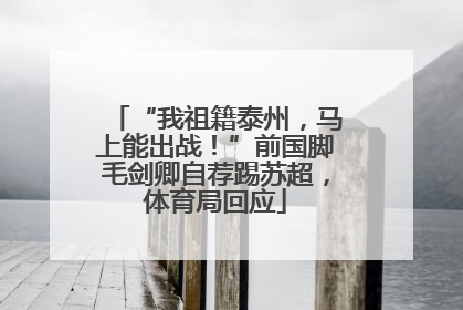 “我祖籍泰州，马上能出战！”前国脚毛剑卿自荐踢苏超，体育局回应
