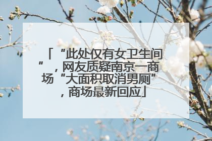 “此处仅有女卫生间”，网友质疑南京一商场“大面积取消男厕”，商场最新回应