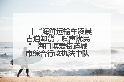 “海鲜运输车凌晨占道卸货，噪声扰民” 海口博爱街道城市综合行政执法中队：将联合交警加强长堤路一带巡逻