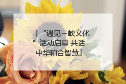 “遇见三峡文化”活动启幕 共话中华和合智慧