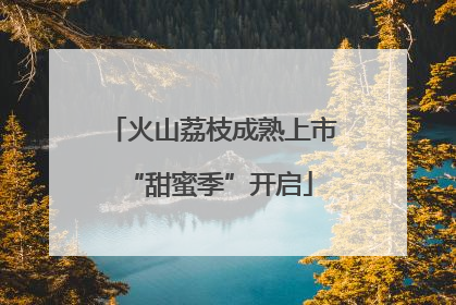 火山荔枝成熟上市 “甜蜜季”开启