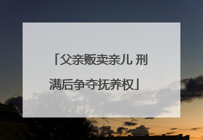 父亲贩卖亲儿 刑满后争夺抚养权