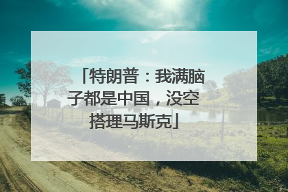 特朗普：我满脑子都是中国，没空搭理马斯克