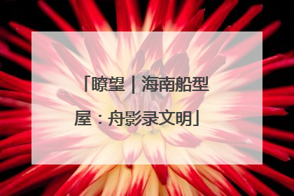 瞭望｜海南船型屋：舟影录文明