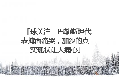 球关注｜巴勒斯坦代表掩面痛哭，加沙的真实现状让人痛心