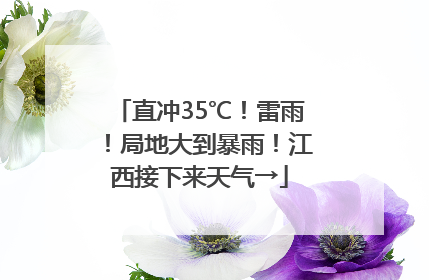 直冲35℃！雷雨！局地大到暴雨！江西接下来天气→