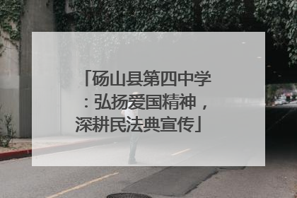 砀山县第四中学：弘扬爱国精神，深耕民法典宣传
