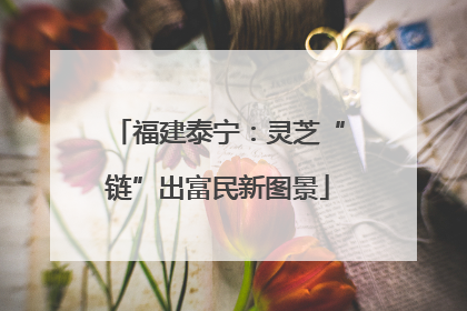 福建泰宁：灵芝“链”出富民新图景