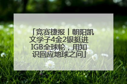 竞赛捷报丨朝阳凯文学子4金2银挺进IGB全球轮，用知识回应地球之问