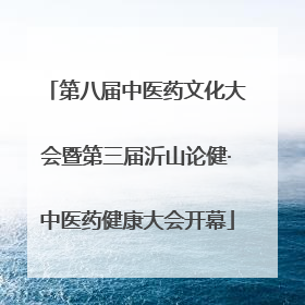第八届中医药文化大会暨第三届沂山论健·中医药健康大会开幕
