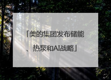 美的集团发布储能、热泵和AI战略