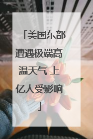 美国东部遭遇极端高温天气 上亿人受影响