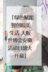 绿色赋能 智创皖美生活 大阪世博会安徽活动日盛大开幕