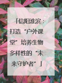 信阳淮滨：打造“户外课堂”培养生物多样性的“未来守护者”