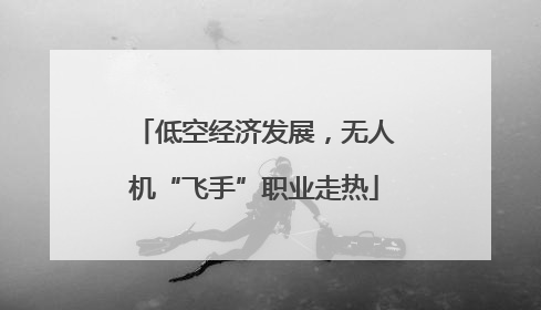 低空经济发展，无人机“飞手”职业走热