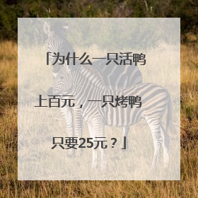 为什么一只活鸭上百元，一只烤鸭只要25元？