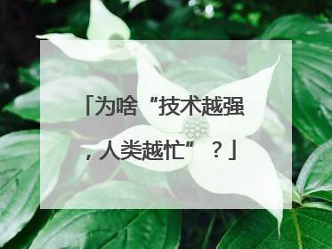 为啥“技术越强，人类越忙”？