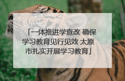 一体推进学查改 确保学习教育见行见效 太原市扎实开展学习教育