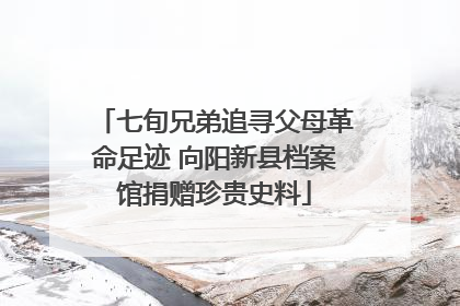 七旬兄弟追寻父母革命足迹 向阳新县档案馆捐赠珍贵史料