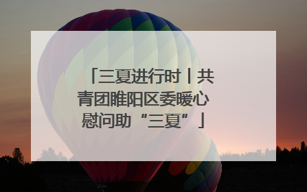 三夏进行时丨共青团睢阳区委暖心慰问助“三夏”