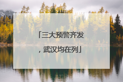 三大预警齐发，武汉均在列