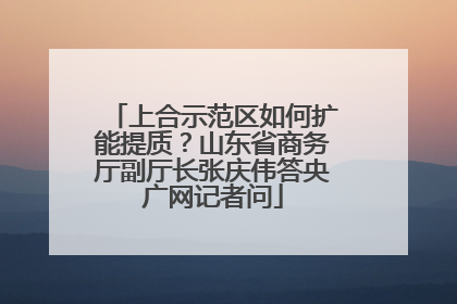 上合示范区如何扩能提质？山东省商务厅副厅长张庆伟答央广网记者问