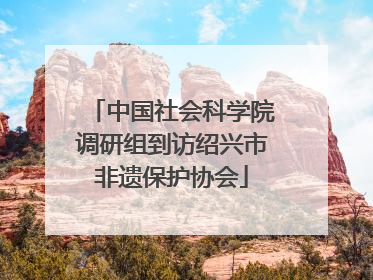 中国社会科学院调研组到访绍兴市非遗保护协会