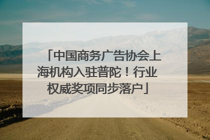 中国商务广告协会上海机构入驻普陀！行业权威奖项同步落户