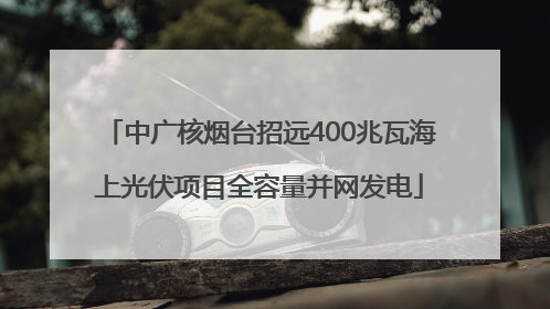 中广核烟台招远400兆瓦海上光伏项目全容量并网发电