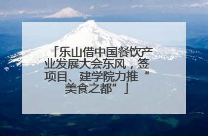 乐山借中国餐饮产业发展大会东风，签项目、建学院力推“美食之都”