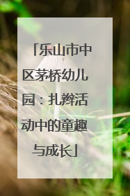 乐山市中区茅桥幼儿园：扎辫活动中的童趣与成长
