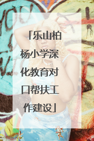 乐山柏杨小学深化教育对口帮扶工作建设