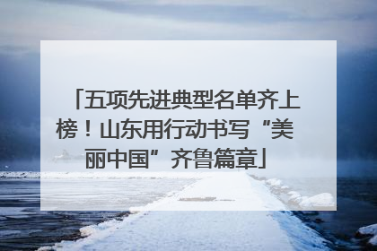 五项先进典型名单齐上榜！山东用行动书写“美丽中国”齐鲁篇章