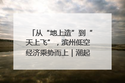 从“地上造”到“天上飞”，滨州低空经济乘势而上｜潮起渤海・网聚黄蓝