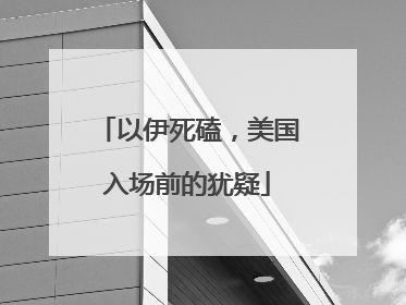 以伊死磕，美国入场前的犹疑
