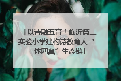 以诗融五育！临沂第三实验小学建构诗教育人“一体四翼”生态链