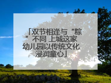 双节相逢与“粽”不同 上城这家幼儿园以传统文化浸润童心