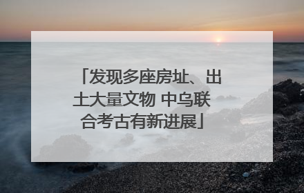 发现多座房址、出土大量文物 中乌联合考古有新进展