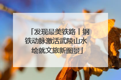 发现最美铁路丨钢铁动脉激活武陵山水 绘就文旅新图景