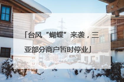 台风“蝴蝶”来袭，三亚部分商户暂时停业