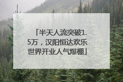 半天人流突破1.5万，汉阳恒达欢乐世界开业人气爆棚